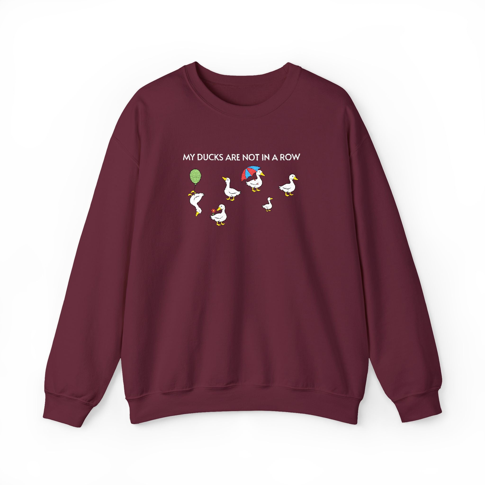 Ducks In A Row Crewneck Sweatshirt- Unisex